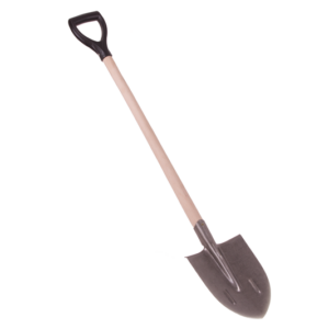 Rýč špičatý lakovaný 1kg/PVC-násada