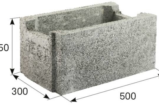 Ztracené bednění (500 × 300 × 250 mm)