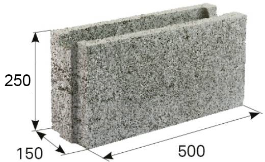 Ztracené Bednění (150 x 250 x 500 mm)
